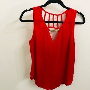 Red tank open back